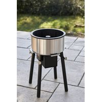 QAÏTO BBQ camping plancha brasero aux pellets Seau epoxy ARGENT
