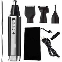 Tondeuse à poils de nez pour hommes, tondeuse 4 en 1 rechargeable USB pour les oreilles et le nez, épilateur de nez professionnel et indolore, lames double tranchant étanches pour un nettoyage facile