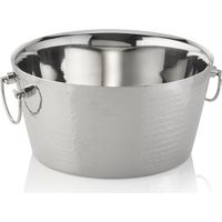 Seau à champagne Ø 34 cm H 17cm 9 ltr double paroi surface martelée inox - Was Germany