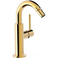 TRES 26222402OR STUDY Grifo Monomando con Maneta Lateral para Bidé Color Oro 24K - ref: 26222402OR