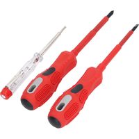 Red Slot Cross Screwdriver Current Detector Non Slip Insulated Handle Electrical Voltage Test Pen
