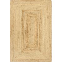 Vidaxl – Tapis shaggy naturel 80 x 160 cm – Tissé à la main en jute et coton – Doux et durable – Entretien facile