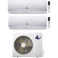4XE Climatizzatore Dual Split serie Winter 9+9 Btu con Winter Dual 14 Inverter R-32 Wi-Fi Optional Classe A++