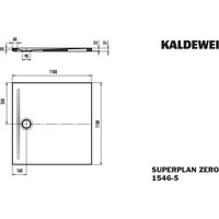 Kaldewei 354647983663 DW SUPERPLAN ZERO Mod.1546-5, 1100 x