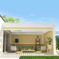 Toldo vertical compatible con pérgola TRAMONTANA y SIROCO 3,00x2,50 M (Motorizada con mando a distancia - Blanco satinado RAL9010 - Topo)
