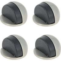 CHRISLIGNE Bodentürstopper, vernickeltes Aluminium, grau, L. 4 x H. 3 x B. 4 cm CHRISLIGNE