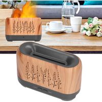 Essential Oil Diffuser, 240ml Ultrasonic Flame Oil Diffuser, 3 Mist Mode 4 Timer Up to 12H of Continuous Aroma Waterless Auto-Off Diffusers for Essential Oils Home Room