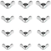 60 Pcs Ecrous Papillon en Zinc Brillant Ecrous à Oreilles en Taille M4 M5 M6 M8 Assortiment Boulons à Ailette pour Outils de Bricolage Boulon de Serrage Argent Pour Fixation
