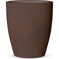 Jardinière ronde 40 cm en polyéthylène – Résistante aux UV – Volume de plantation 30,6L – Pour intérieur et extérieur – Bronze