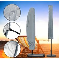 Housse de Parasol en Oxford 210D, pour Parasol Romain, Imperméable, Anti‑UV, Gris, 205 cm (57x48x25 cm)