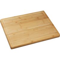 Relaxdays – Planche à découper bambou antibactérien – Rigole à jus – Dimensions 2x56,5x50 cm – Surface lisse et étanche
