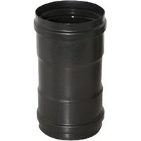 Manchon H-H Ø80 mm vitrifié noir mat – Accessoire pour fumisterie – Résistant aux températures élevées et à la condensation – Dinak