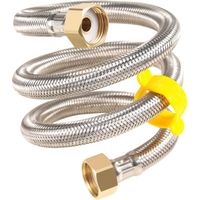 2 Tuyau Flexible G 1/2" Acier Inoxydable 304 Tressé Nylon Pour Robinet Toilette Salle De Bain Cuisine 100cm