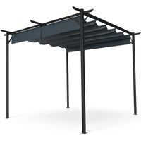 Blumfeldt Pantheon Robust Pérgola 3×3 m resistente a la intemperie Acero con recubrimiento de polvo