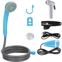 Douche de camping portable - Douche de camping avec pommeau de douche, tuyau de douche, douche pour camping, douche portable, douche d'extérieur pour voyage, camping, jardin, plage