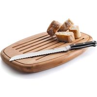 Planche à découper Lacor bambou 40x27x3 cm récupérateur miettes