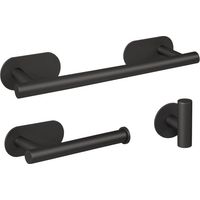 Bad-Accessoires-Set THOMAS 30 Schwarz matt