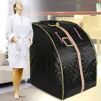 SiFree® Sauna Infrarouge et Portable,Spa, la Désintoxication et la Perte de Poids \Noir Sauna Box Bain de Vapeur mobile Spa noir