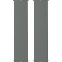 Lot de 2 toiles rétractables pergola 4,9 x 1,2 m, polyester, protection UV, gris foncé, pour pergola 3 x 3 m