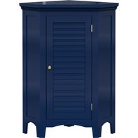 Elegant Home Fashions Glancy Eckschrank freistehend Navy Lamellentür