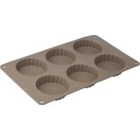 CREALYS 513007 - Stampo 6 tortine in Silicone Candy, 29 x 17 x 2 cm, Colore: Grigio