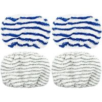 4 Pièces Applicable à Rowenta Clean And Steam Accessoires pour Rowenta Clean & Steam ZR005801/RY7/RY8, Accessoires Pour Steam Machines, Steam Cleaner Accessories, Tampons Lavable en Microfibre
