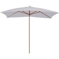 Ombrellone m da Giardino 2x3 Laccato con Copertura Rimovibile, Bianco