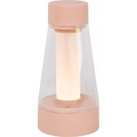 Lampada da tavolo LED ricaricabile rosa Lucide Lorali