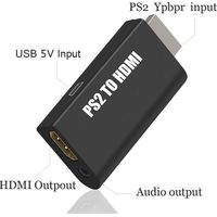 Adaptateur De Convertisseur Ps2 À Hdmi, Convertisseur Vidéo Ps2 En Convertisseur Hdmi, Sortie Audio Avec Écran Hdtv De 3,5 Mm Hdmi Supporte Tout Le Mode D'Affichage Ps2.