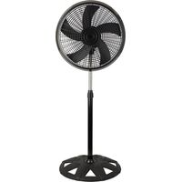 Abrila --Ventilator Fan From Foot AC SHARP Schwarze Farbe mit fünf Flügeln 3 einstellbare Geschwindigkeiten 2 Positionen Umlenkung of Luft Runder Sockel of Hohe Stabilität Einstellbare Höhe