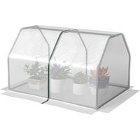 Mini serra da giardino balcone in plastica PE acciaio chiusura zip 99x71x60 cm