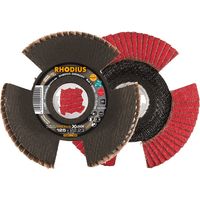 RHODIUS VISION SPEED X-LOCK, 10 Stück, 115 mm, Korn 40, X-LOCK Fächerschleifscheibe