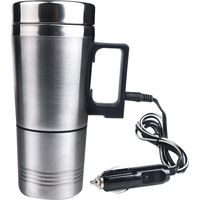 Elektrische beheizte Isolierflasche für das Auto, 12 V, mit Kaffeetasse aus Edelstahl