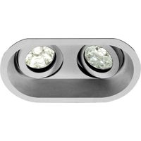 Spot DECO GU10 rond 2 têtes orientable, alu laqué IP20 - EUROPOLE - 27840