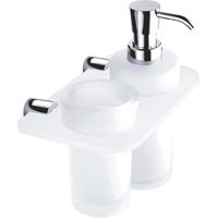 Nimco Bormo - Doppelhalter für Spender und Glas, Chrom BR X3-5831W-26