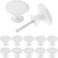 Paquete de 12 pomos de armario Vintage Chic, tiradores de armario de cocina antiguos, pomos de puerta de muebles redondos de 30mm, negro
