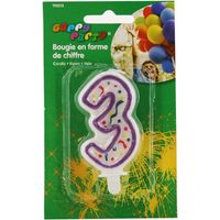 Bougie anniversaire chiffre 3