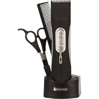 Pack Tondeuse à Cheveux et Barbe Black Pear BTS-14 - ciseaux - peigne - Brosse de nettoyage