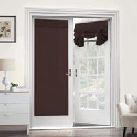 Blackout Curtain for French Doors - Thermal Insulated Blackout Glass Door Curtain Panel Tricia Curtain for Door Window Curtains, 1 Panel, 26 x 68 Inches, Burgundy