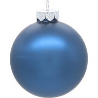 GLORIA STORE Palle Di Natale In Vetro Opaco D.10 Cm Conf. In Tubo Da 8 Pz Blu