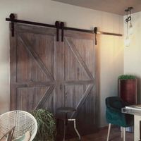HERRAJE PUERTA CORREDERA GRANERO KIT COMPLETO 2 M 30 X 5 MM NEGRO - KGN230N