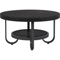 Table basse ronde, table cocktail et thé, table centrale à 2 niveaux (table uniquement)