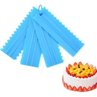 Grattoir à gâteau 4 pièces, grattoir pour crème au beurre, décorateur de lisseur de pâtisserie, bords de lissage de gâteau, pâte, décoration, glaçage et crème, cuisine