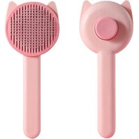 Brush Dogs Cats,Dog Brush,Cat Brush,Hair Removal Brush for Long and Short Haired Pets,Clean Pet Hair with One Click,Massage Comb(Pink)