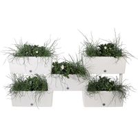 Kit fioriere componibili 5 pz grigio