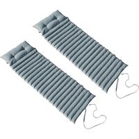 Lot de 2 matelas bain de soleil 180 x 60 cm – Tissu déperlant 160g/m² – Résistant à l'eau et anti-UV – Confort optimal avec lien d'attache – Red Deco