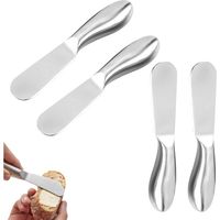 4 Stück Butter- und Käsemesser Buttermesser aus Edelstahl Küchenwerkzeuge zum Schneiden oder Streichen von Butter, Käse und Marmelade