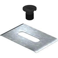 OBO Bettermann Fijación de canalización de rejilla sobre piedra FangFix Ø20mm negro, 5403100