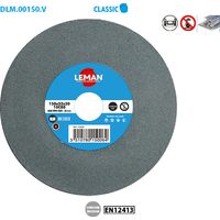Leman – Meule à touret verte 150x20x32 – Finition GR120 – Vitrifiée carbure pour meulage outils – Rotation 35 m/s