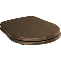 Copriwater Chiusura Standard Con Cerniere Oro Kerasan "Retrò" Noce Massello